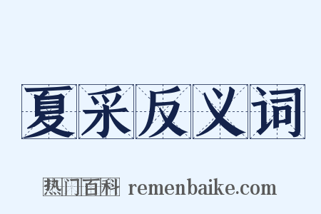 夏采反义词是什么意思的图片